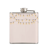 Bruidsmeisje Blush Roze Modern Script Heupfles (Achterkant)