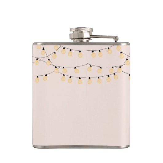 Bruidsmeisje Blush Roze Modern Script Heupfles (Achterkant)