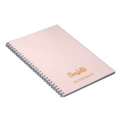 Bruidsmeisje blush roze notitieboek (Rechterzijde)