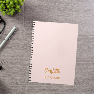 Bruidsmeisje blush roze notitieboek