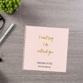 Bruidsmeisje blush roze offerte notitieboek