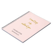 Bruidsmeisje blush roze offerte notitieboek (Linkerzijde)