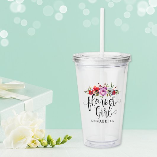 Bruidsmeisje Boeket Acryl Drinkbeker