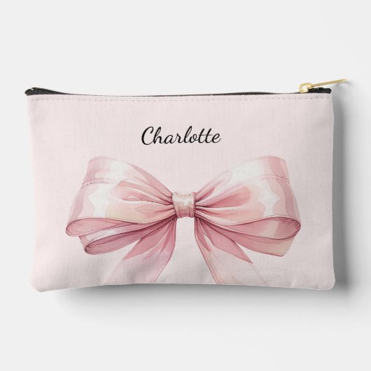 Bruidsmeisje boog roze elegante naam etui (Achterkant)