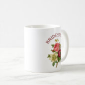 Bruidsmeisje Bourgondië Roze Rose Boeket Mok (Voorkant rechts)