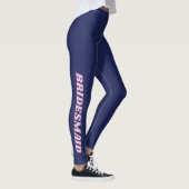 Bruidsmeisje Bridal Squad Bachelorette Party Blauw Leggings (Rechts)