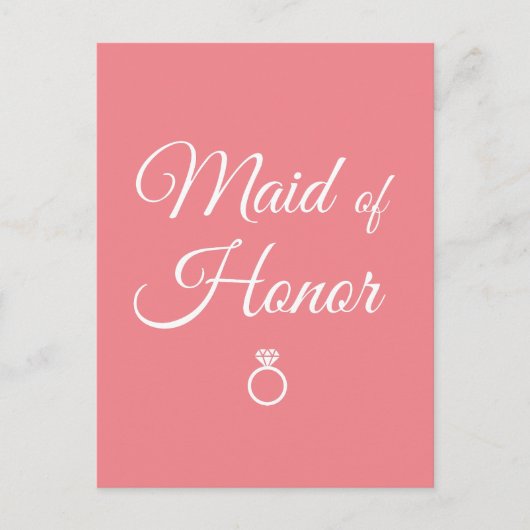 bruidsmeisje briefkaart (Voorkant)