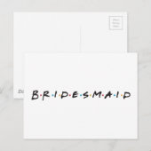 bruidsmeisje briefkaart (Voorkant / Achterkant)