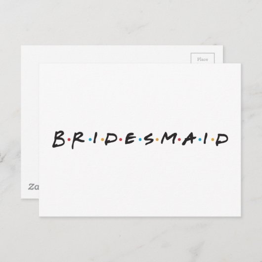 bruidsmeisje briefkaart (Voorkant / Achterkant)