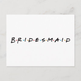 bruidsmeisje briefkaart