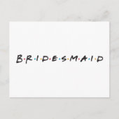 bruidsmeisje briefkaart (Voorkant)