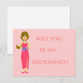Bruidsmeisje Briefkaarten (Voorkant / Achterkant)