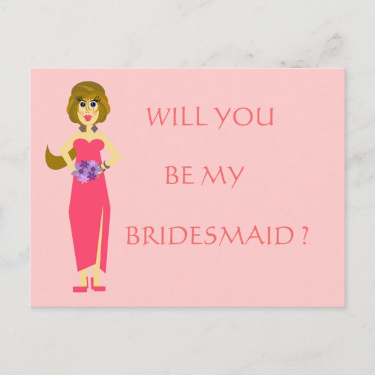 Bruidsmeisje Briefkaarten (Voorkant)