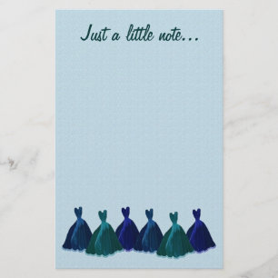 Bruidsmeisje briefpapier - Blauwgroen groene blauw