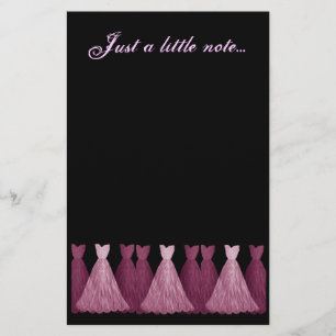 Bruidsmeisje briefpapier - roze jurken