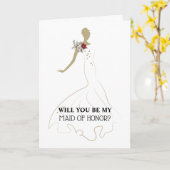 bruidsmeisje | Bruid dragen trouwjurk Kaart (Gele Bloem)