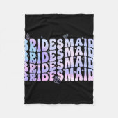 Bruidsmeisje Bruid Ik Doe Bemanning Groovy Bachelo Fleece Deken (Voorkant)