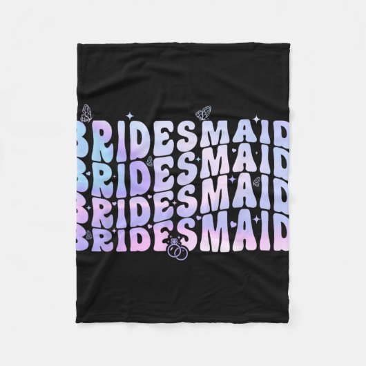 Bruidsmeisje Bruid Ik Doe Crew Groovy Vrijgezellen Fleece Deken (Voorkant)