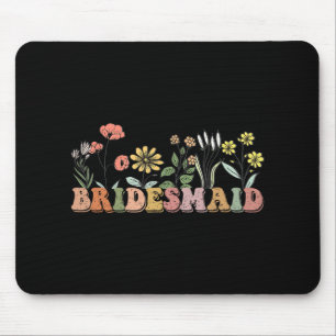Bruidsmeisje Bruid Ik Doe Crew Wilde Bloemen Bache Muismat