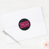 Bruidsmeisje Bruid Squad Bruiloft Bruiloft Groovy Ronde Sticker (Envelop)