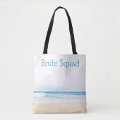 Bruidsmeisje Bruid Squad Strand Bruiloft Tote Bag (Voorkant)