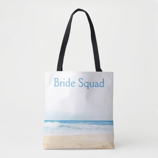 Bruidsmeisje Bruid Squad Strand Huwelijk Tote Bag (Voorkant)