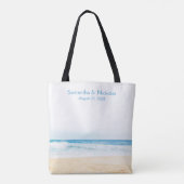 Bruidsmeisje Bruid Squad Strand Huwelijk Tote Bag (Achterkant)