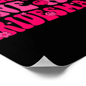 Bruidsmeisje Bruids Team Bruiloft Groovy Bachelor Poster (Hoek)