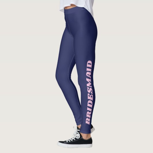 Bruidsmeisje Bruidsentourage Afscheidscadeau Blauw Leggings (Links)