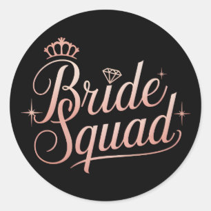 Bruidsmeisje Bruidsentourage Bruidsjonker Ronde Sticker