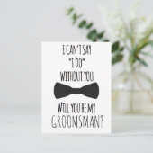 Bruidsmeisje Bruidsjonker Voorstelkaart Wil Je Mij Feestdagenkaart (Staand voorkant)