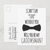 Bruidsmeisje Bruidsjonker Voorstelkaart Wil Je Mij Feestdagenkaart (Voorkant / Achterkant)