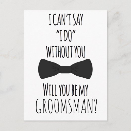 Bruidsmeisje Bruidsjonker Voorstelkaart Wil Je Mij Feestdagenkaart (Voorkant)