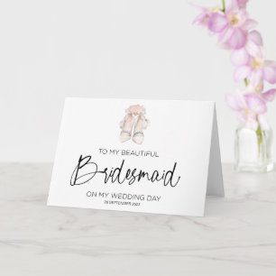 Bruidsmeisje bruiloft Bedankt Cadeau Van Bruid Kaa Kaart