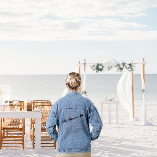 bruidsmeisje bruiloft bruids vrijgezellenfeest har denim jacket
