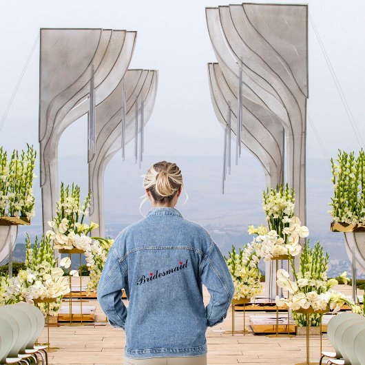 bruidsmeisje bruiloft bruids vrijgezellenfeest har denim jacket