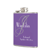 Bruidsmeisje bruiloft cadeau Modern Monogram Chic Heupfles (Links)