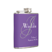 Bruidsmeisje bruiloft cadeau Modern Monogram Chic Heupfles (Rechts)