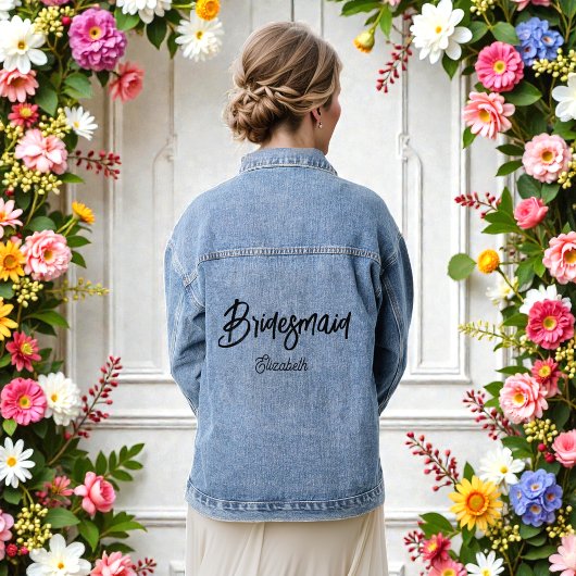 Bruidsmeisje Bruiloft Denim Jas Jacket