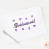 bruidsmeisje bruiloft harten rechthoekige sticker (Envelop)