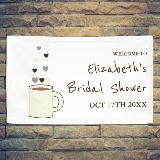 Bruidsmeisje Bruiloft met Koffie Spandoek