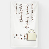 Bruidsmeisje Bruiloft met Koffie Spandoek (Verticaal)