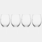 Bruidsmeisje bruiloft moderne wijnglas zonder voet (Links)