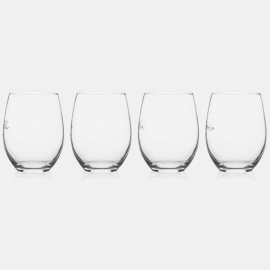 Bruidsmeisje bruiloft moderne wijnglas zonder voet (Links)