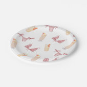 Bruidsmeisje Bruiloftfeestje vrijgezellenfeest Papieren Bordje (Gekanteld)