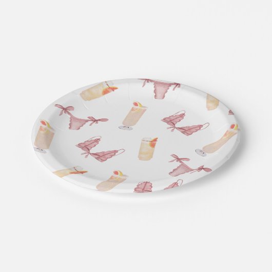 Bruidsmeisje Bruiloftfeestje vrijgezellenfeest Papieren Bordje (Gekanteld)