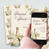 Bruidsmeisje Brunch met de bruid Champage Rozen Kaart