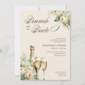 Bruidsmeisje Brunch met de bruid Champage Rozen Kaart (Voorkant)