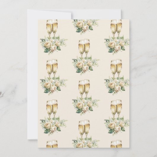 Bruidsmeisje Brunch met de bruid Champage Rozen Kaart (Achterkant)