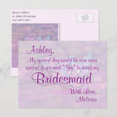 bruidsmeisje | Butterfly Bokeh Lights Briefkaart (Voorkant / Achterkant)